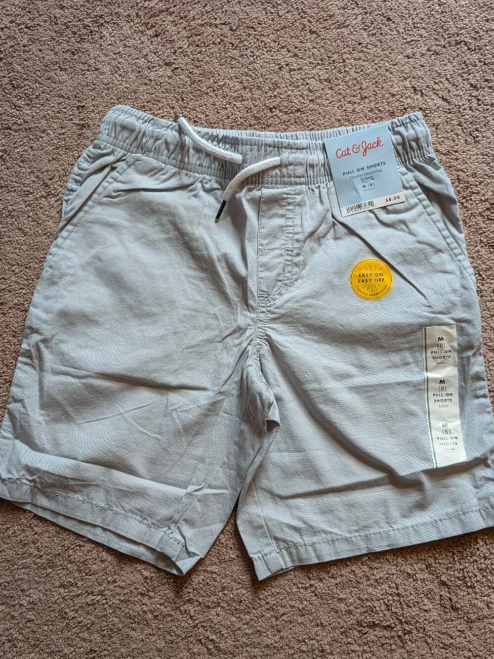 Cat & Jack Shorts Boys Size 8 Medium Blue Brown Grey - Picture 2 of 9